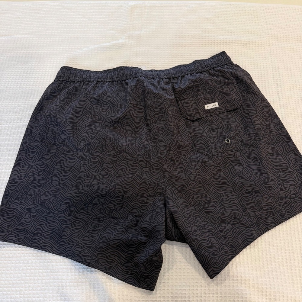 Allfenix Waves Swim Short Black Tonal Pattern Mens XL AM4T137 NEW